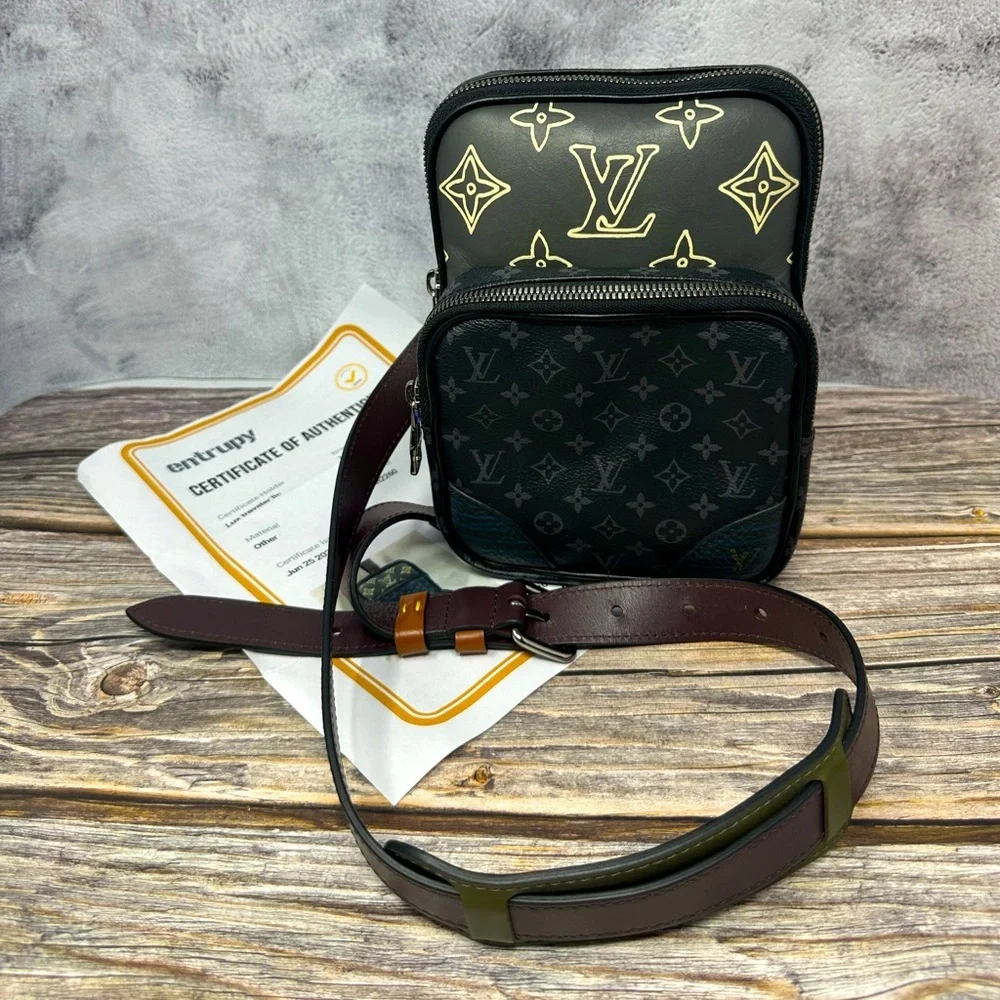 Louis Vuitton Monogram Eclipse Patchwork Amazone Sling Bag EUC​